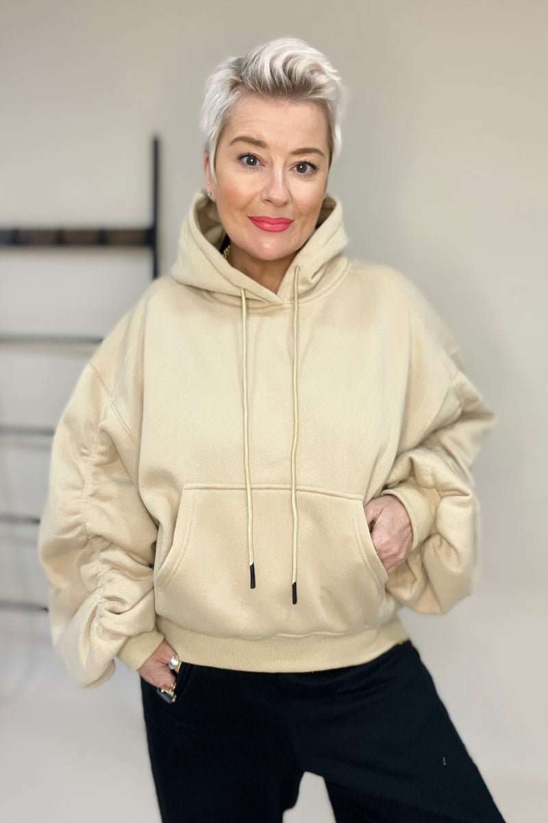casual camel hoodie
