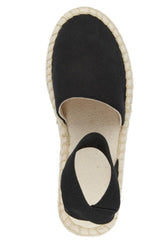 black cotton mule sandal