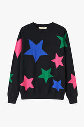 wool blend star print jumper