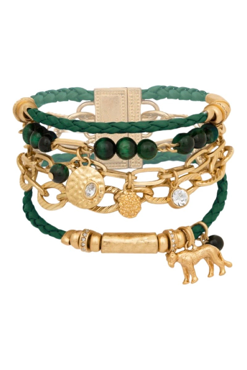 green spirit lioness bracelet
