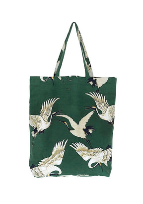 green stork canvas bag