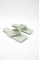 green marbella mule sandals