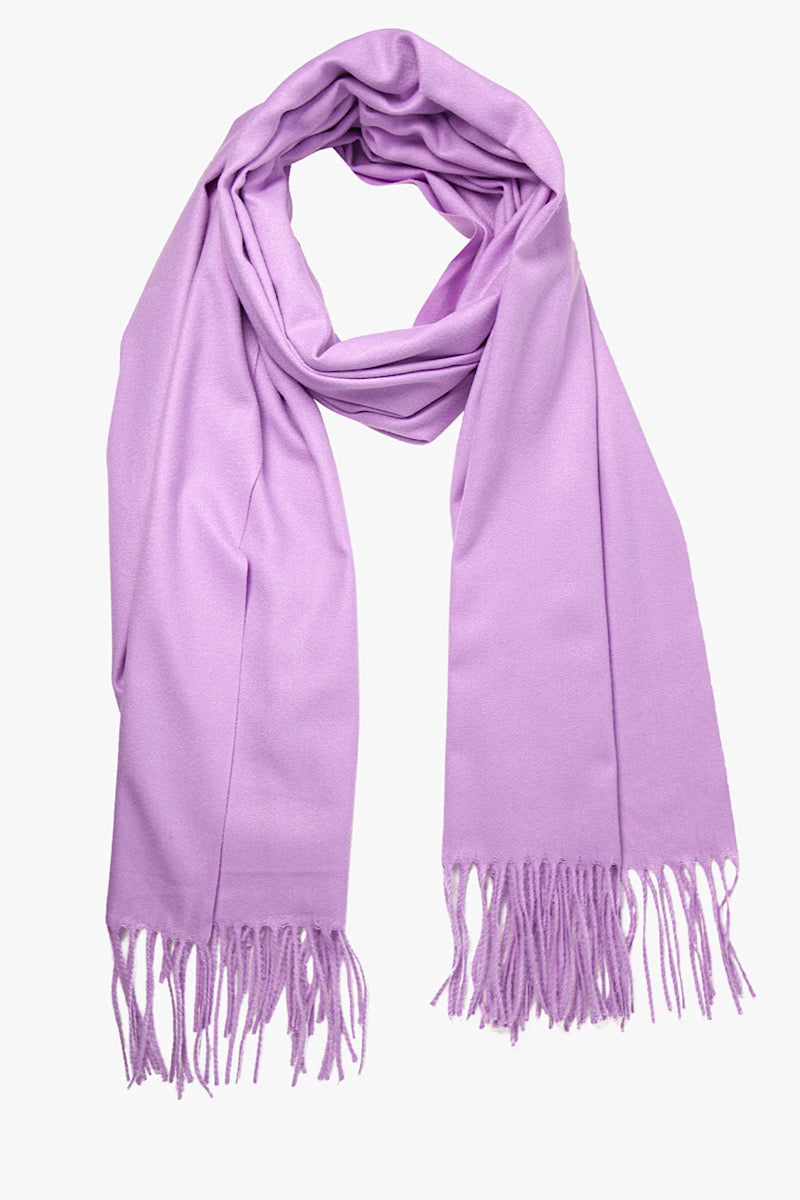 lilac tassel scarf