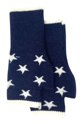 navy star fingerless gloves