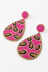 My Doris Pink Leopard Print Earrings