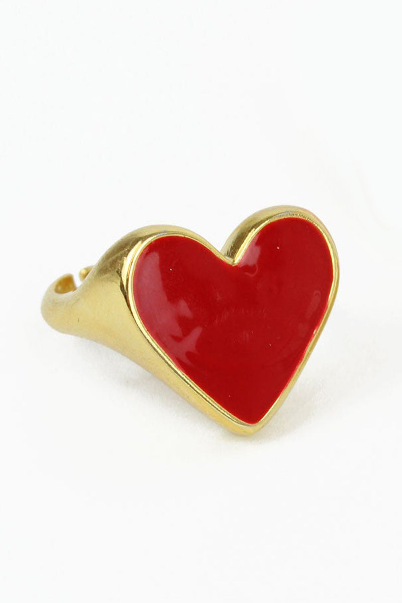 My Doris Enamel Heart Ring