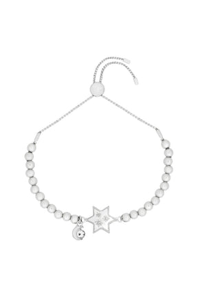 Bibi Bijoux Silver Starlit Harmony Disc Friendship Bracelet
