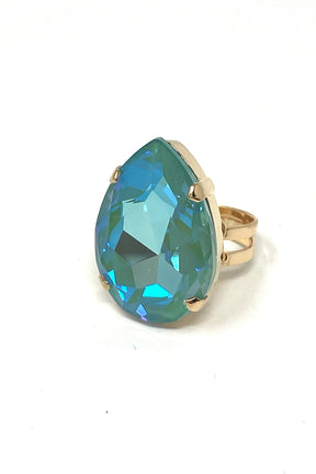 turquoise crystal ring