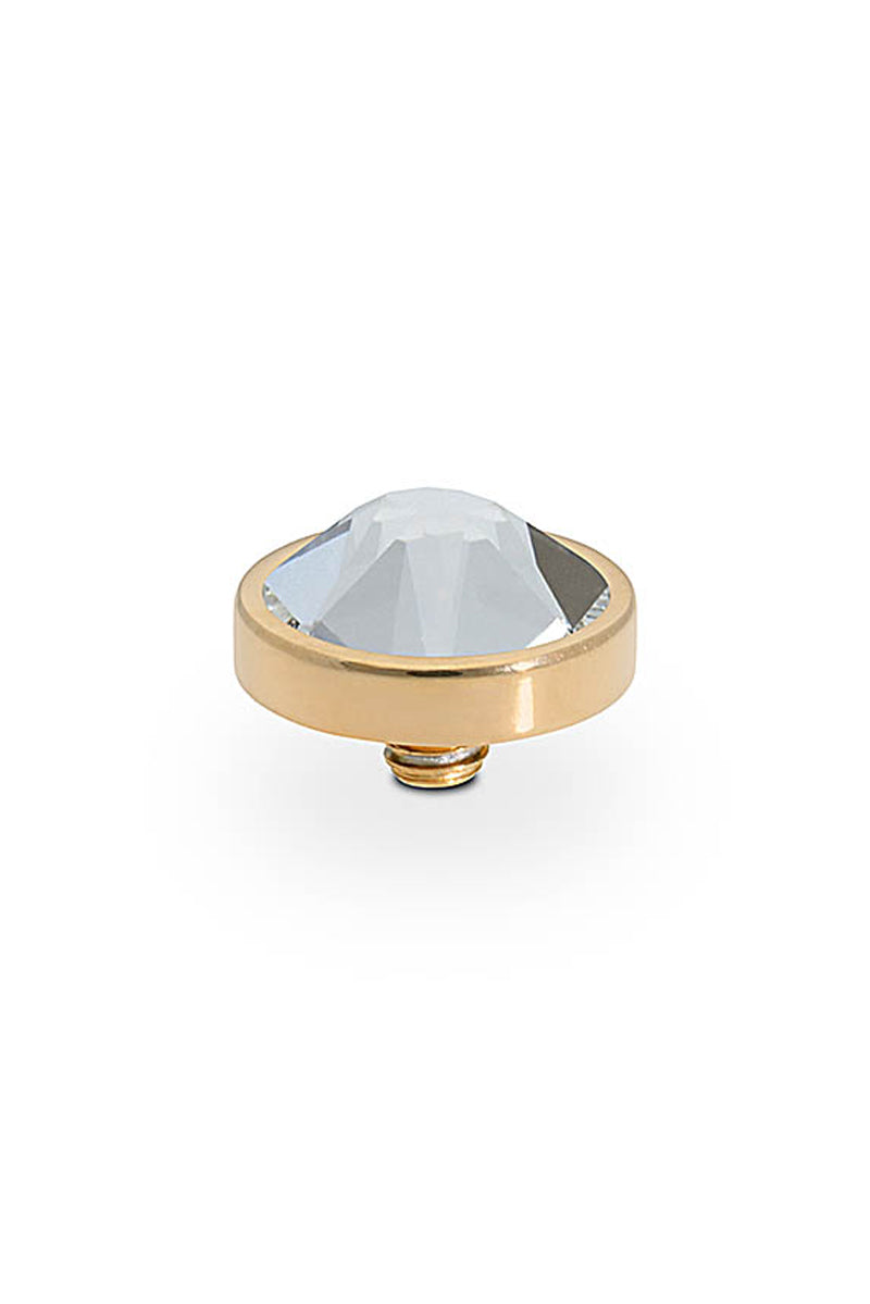 crystal canino ring top in gold