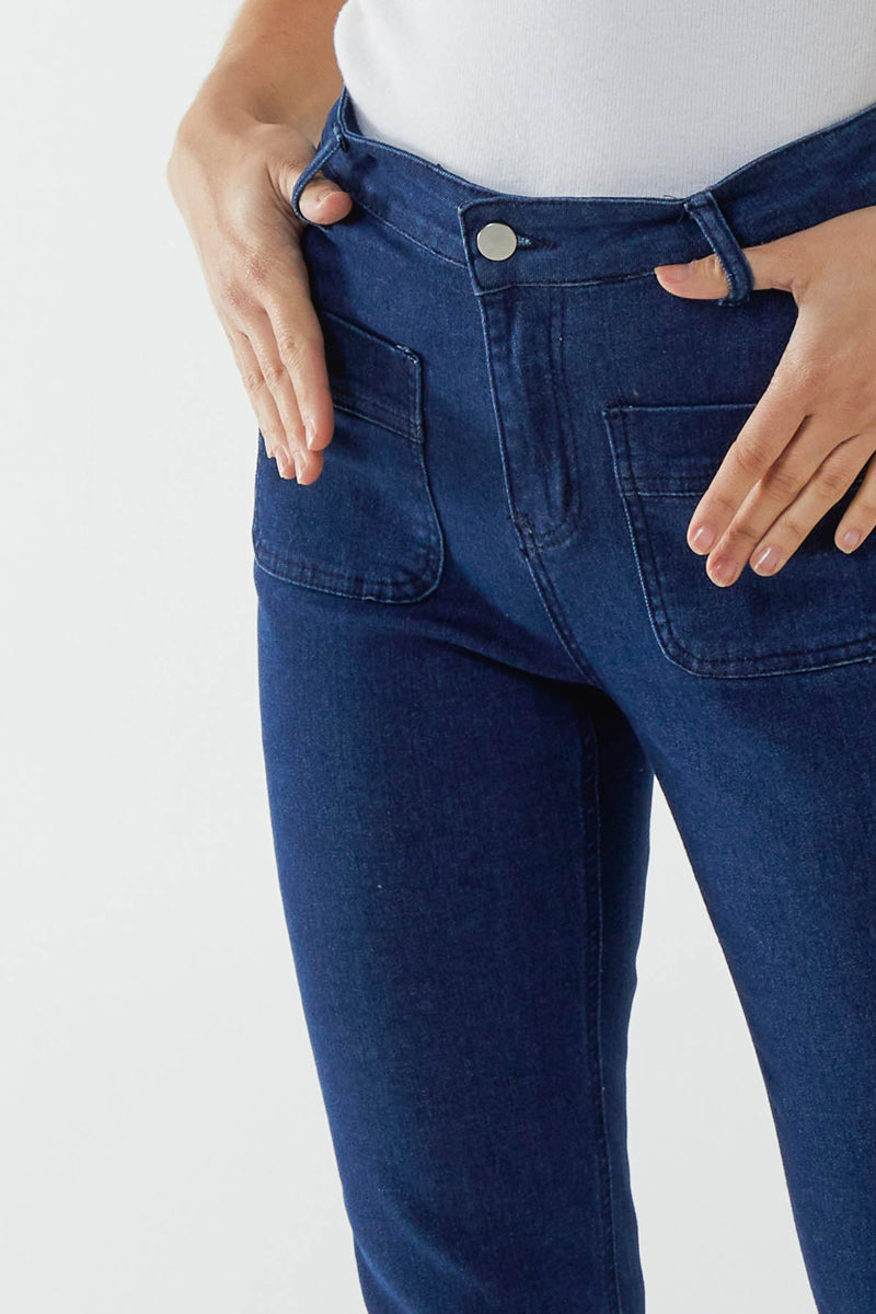 double pocket stretch jeans