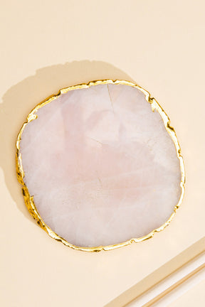 Crystal Coaster With Gold Trim